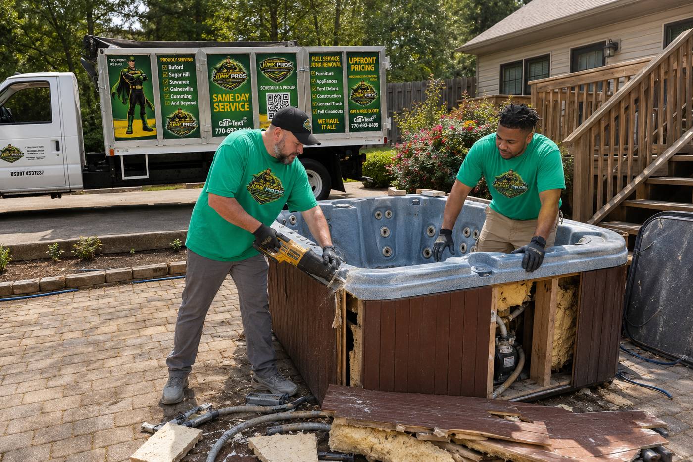 North Georgia Junk Pros crew at work
